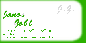 janos gobl business card